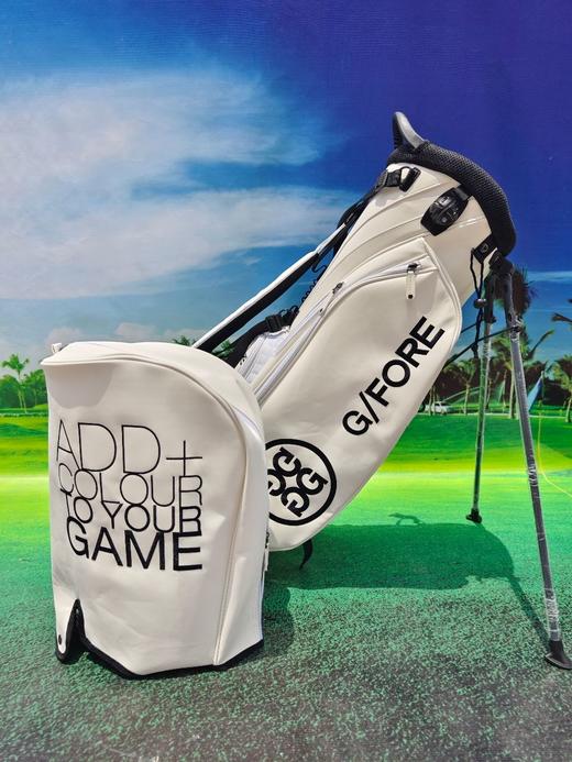 现货golf高尔夫球包新款男女通用PU皮支架包球包防水耐磨白色 商品图4