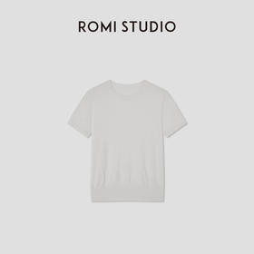 ROMI STUDIO“Clean fit”棉质轻盈柔感针织圆领短袖T恤 RWCSSG1807