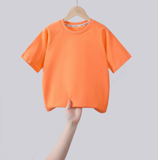 【110-160】男女童夏款插肩袖短袖T恤100%棉 商品图3