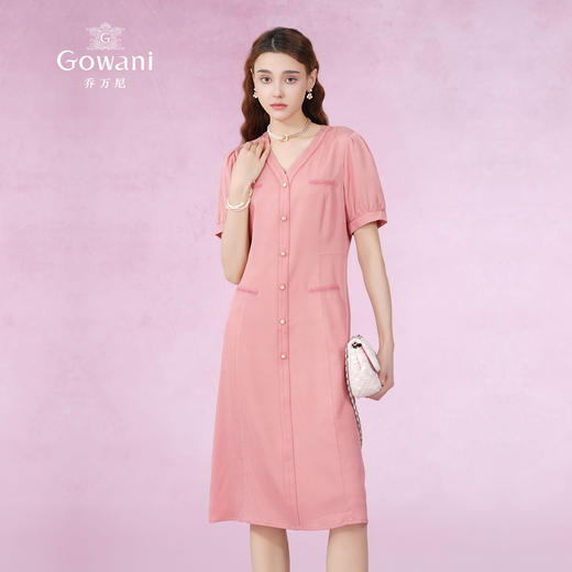 乔万尼真丝连衣裙桑蚕丝法式复古显瘦收腰气质ET2E307 商品图2