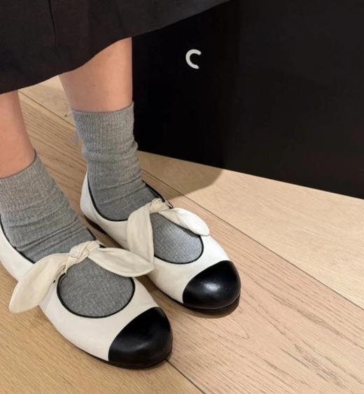 Jennie同款  25c蝴蝶结玛丽珍  环保小羊皮单鞋 商品图0