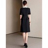 IWY/气质名媛黑色小香风拼接西装连衣裙女短袖双排扣中长裙25Q767 商品缩略图4