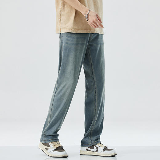 圣得西复古小众设计感牛仔裤青年男2025春夏新款亲肤舒适百搭长裤 商品图2