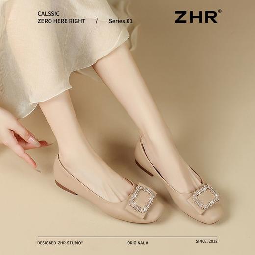 ZHR则则真皮一脚蹬单鞋软底豆豆鞋妈妈鞋2025新款气质百搭女鞋子 商品图4