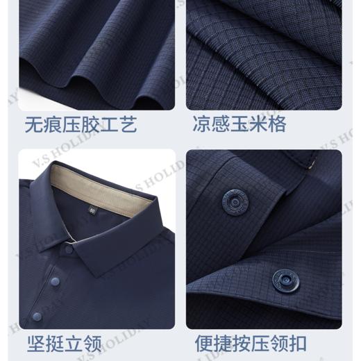【爆冰玉米格】夏季男士薄款透气休闲时尚POLO衫/214 商品图3
