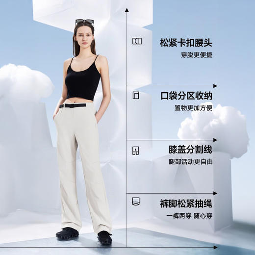 热卖！SUPIELD素湃 防泼水弹力耐磨冰壳休闲裤 凉感防晒 耐磨抗造 男女同款C3522 商品图2