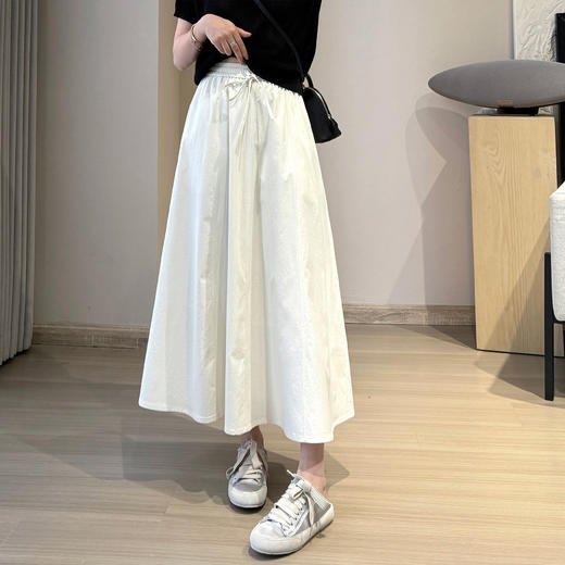 艺术气质长裙!2025抗皱钛金棉八片裁剪小A型夏季遮肉半身裙! 商品图5