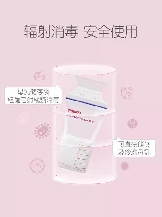 贝亲进口储奶袋母乳保存袋盒双重密封保鲜奶水储存保鲜袋大容量250ml大容量储奶袋*60片/90片/PIG-78551/78552 商品图3