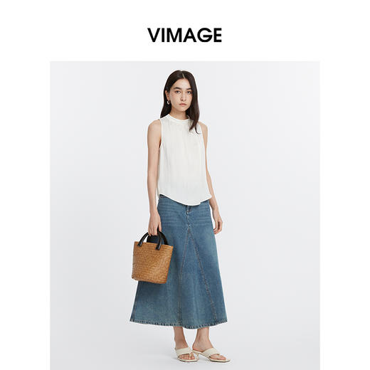 VIMAGE纬漫纪夏季新款时尚百搭纯色小上衣V1913546 商品图0