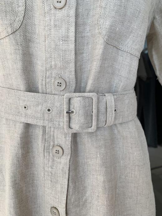 【高品质私服】【IC亚麻斜纹及膝连衣裙】G1326-CC【无标出货 介意慎拍】 商品图14