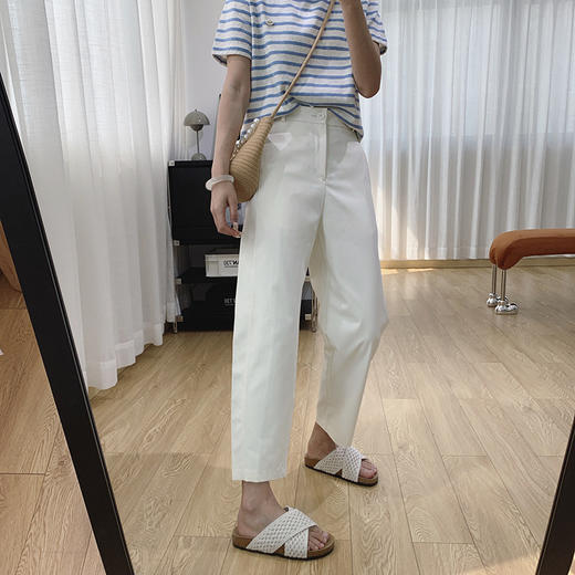 抗皱工装裤女夏季薄款宽松九分休闲裤2025新款裤子显瘦萝卜哈伦裤 商品图2