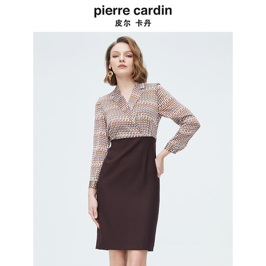 [皮尔卡丹女装]迪安诺女装毛针织衫淑女性感飘逸纱袖通勤短袖针织衫 商品图4