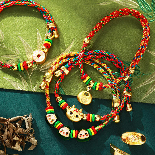 【端午安康！吉祥如意】端午节五彩绳手链手工编织红绳儿童成人宝宝手绳金榜题名礼物。ry 商品图2