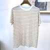 火桐hooton 莱赛尔桑蚕丝条纹圆领短袖T恤G039 商品缩略图2