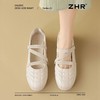 ZHR银色多巴胺单鞋2025新款工作外穿浅口软底法式平底玛丽芭蕾 商品缩略图6
