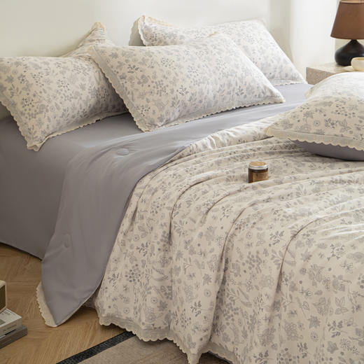 【5折购】A类双层纱大豆夏凉被空调被夏被四件套 商品图7