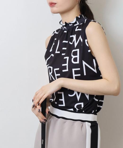 CECIL MCBEE 高尔夫 女士 通体字母印花上衣 高领无袖T恤夏季新款 商品图4