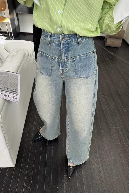 Kai & Kiera 复古阔腿牛仔裤 18162 商品图0