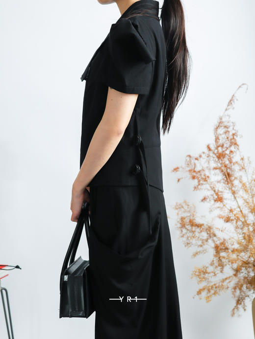 Y‘s | 跨织交叉短袖机车夹克 商品图4