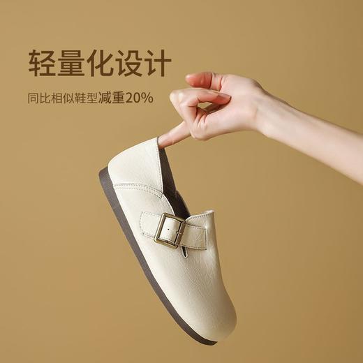 ZHR则则真皮勃肯鞋女2025春季一鞋两穿休闲女鞋超软轻便包头拖鞋 商品图6