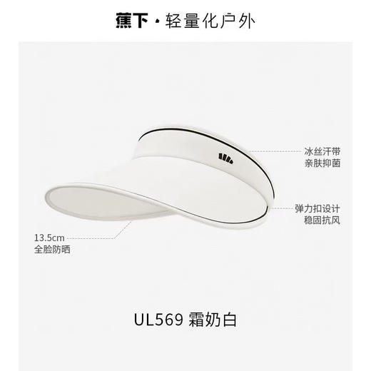 正品蕉下防晒空顶卷帽，全正品礼盒装。
颜色：漫暮黑、霜奶白，生巧棕
紫外线隔阻率≥99.99%
UPF50➕
夏日推荐搭配
官网179 商品图5