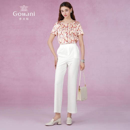 乔万尼新款阔腿裤运动休闲减龄设计百搭显瘦EM2F741 商品图3