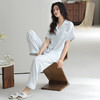 【带胸垫防走光】2025新款云朵棉短袖长裤家居服 免穿文胸日系高级感睡衣套装 商品缩略图7