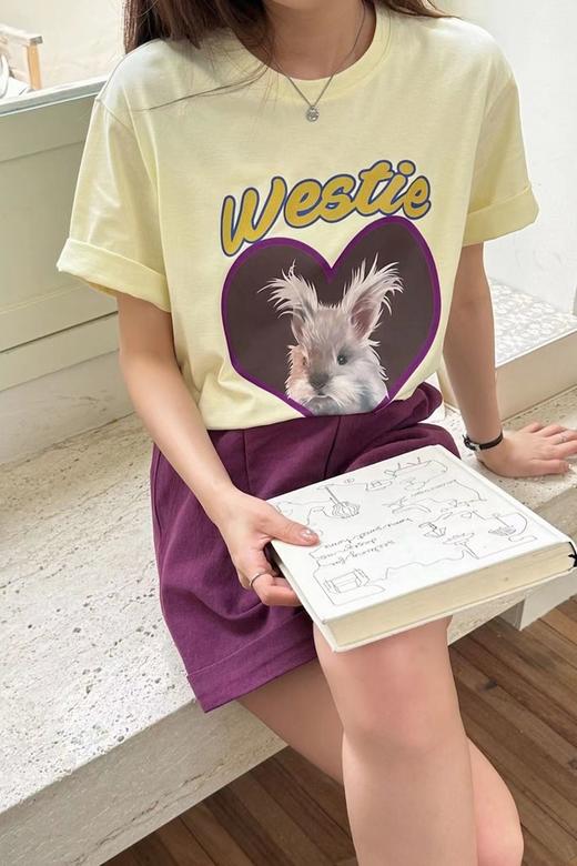 HAYES 卡通兔子印花T恤短裤套装 18176 商品图4