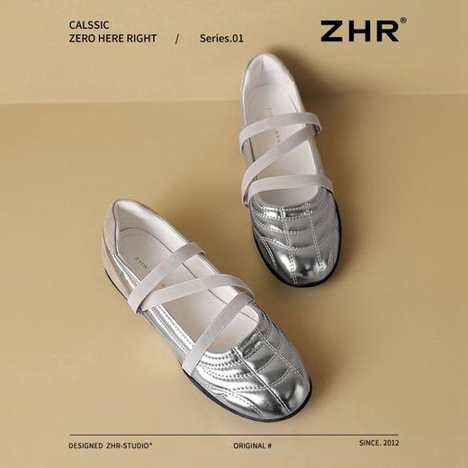 ZHR银色多巴胺单鞋2025新款工作外穿浅口软底法式平底玛丽芭蕾 商品图9