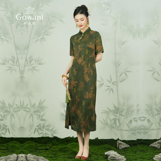 【繁花似锦】【香云纱】乔万尼24mm连衣裙真丝新中式旗袍设计EM2E775 商品图2