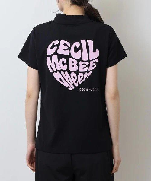 CECIL McBEE green 高尔夫女士 爱心字母印花半高领短袖 宽松百搭T恤 商品图10