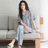 【带胸垫防走光】2025新款云朵棉短袖长裤家居服 免穿文胸日系高级感睡衣套装 商品缩略图2