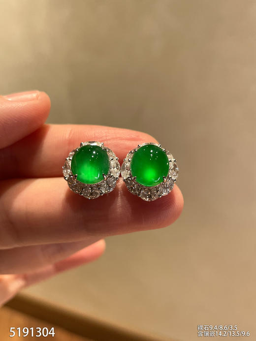 5191304，蛋面耳钉。具体价格微信咨询 商品图0