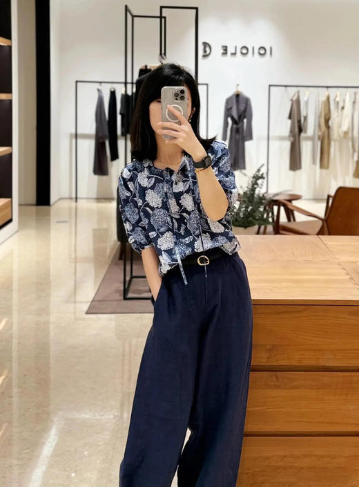 【高品质私服】【IC抗皱全棉印花布短袖花式上衣】绣球花印花，绽放艺术之美G1315-CC【无标出货 介意慎拍】 商品图0