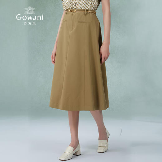乔万尼新款半身裙中长款a字垂坠感显瘦百搭EM2D819 商品图2