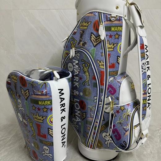 MARK&LONA高尔夫球包女士23秋手拎包网红骷髅头椰树图案大容量包 商品图1