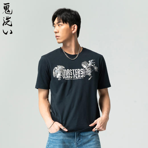 ONIARAI/鬼洗25春夏新品山海鸟天狗短袖T恤男式 J850201 商品图1