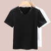 【自】全新升级【铂金会员100/天猫129/差价29】(13452) 洛诗琳蕾丝花边t恤女2025夏季新款V领体恤修身显瘦正肩上衣 商品缩略图1
