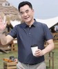 【YW】无忧购中老年爸爸夏季短袖格子提花薄感冰丝polo领T恤2408(截单后7天发货) 商品缩略图4