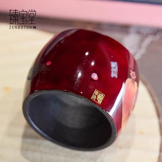 臻宝堂盖置大漆石榴壶盖托架金属纯手工摆件高端茶具配件宋韵系列榴实盖置 商品图3