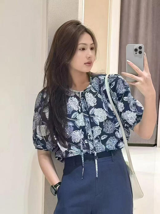 【高品质私服】【IC抗皱全棉印花布短袖花式上衣】绣球花印花，绽放艺术之美G1315-CC【无标出货 介意慎拍】 商品图4