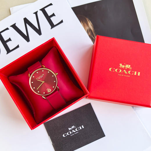 【品牌授权】COACH蔻驰蛇年限定腕表 【2年质保】鸿运蛇  富贵蛇 老花镶钻 礼盒 商品图11
