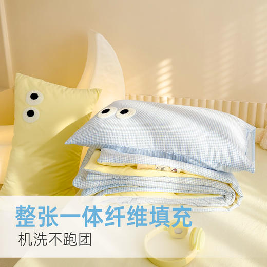 ³【匹鲁家夏被三件套/四件套】夏被+床单+枕套 水洗棉面料 可水洗机洗 XN03-CRMM-PL 商品图1