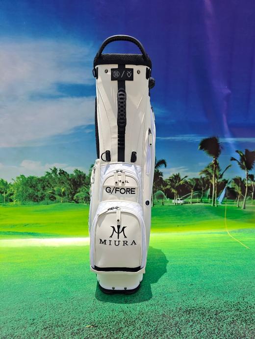 现货golf高尔夫球包新款男女通用PU皮支架包球包防水耐磨白色 商品图5