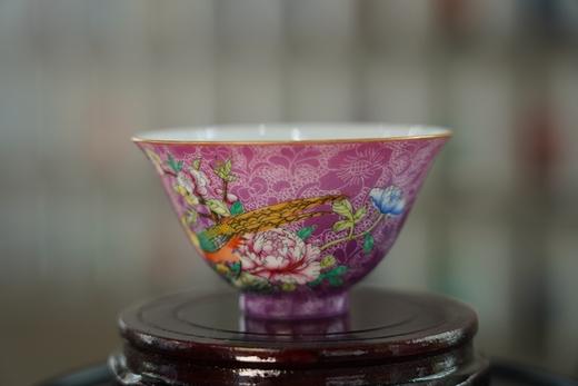 紫色扒花花鸟单杯 商品图0