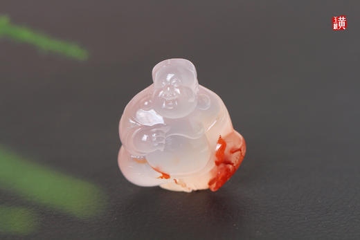【福星高照】南红冰飘弥勒佛吊坠，配精美挂绳 商品图0
