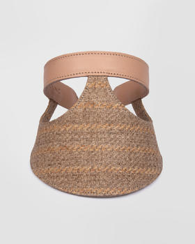 Blanc - Lia Visor Joined - Natural Viscose - 女装 - 帽子 - 自然色