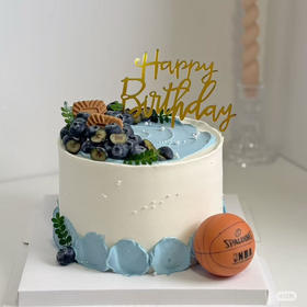 8寸库里蓝蛋糕 进口奶油奥利奥碎夹心➕巧克力蛋糕底