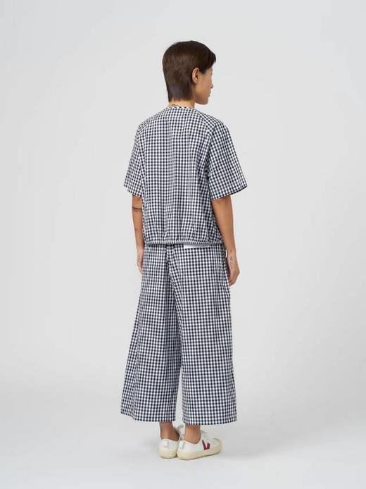 2楼素然蓝白格子泡泡纱夹克式衬衫吊牌价1650 商品图2