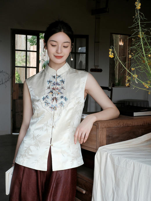 盛唐牡丹| 手工刺绣如意对襟上衣 商品图0